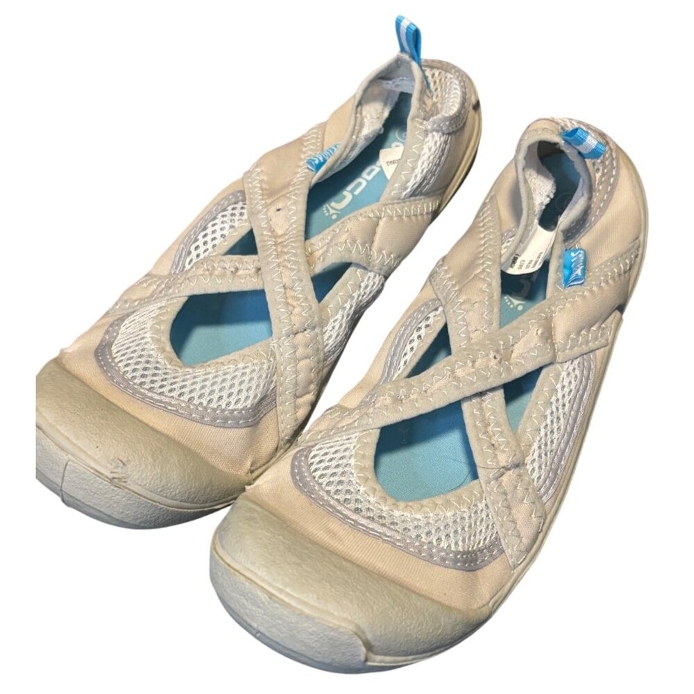 Cudas Womens Shasta Water Shoes Size 9 Gray Blue With Mesh Detailing